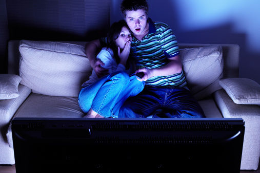 watching a movie together